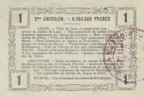 Francia 1 Franc - Laon - Regional Coupon - 16-06-1916 - Serial 19