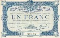 Francia 1 Franc - Le Havre Chamber of Commerce- 1917 - Replacement emission
