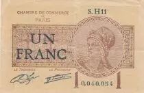Francia 1 Franc - Paris Chamber of Commerce - 1919 - Serial H.11
