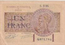 Francia 1 Franc - Paris Chamber of Commerce - 1920 - S.B16