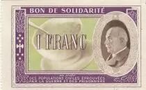 Francia 1 Franc - Petain - 1941-1942 - Serial B