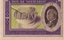 Francia 1 Franc - Petain - 1941-1942 - Serial BG