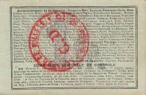 Francia 1 Franc - Saint-Quentin and Guise Regions - Urvillers - 08-08-1916