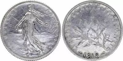 Francia 1 Franc - Semeuse - 1912 - Silver