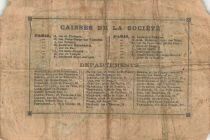 Francia 1 Franc - Soci&eacute;t&eacute; G&eacute;n&eacute;rale - 18-11-1871 - Serial C
