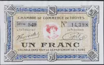 Francia 1 Franc - Troyes Chamber of Commerce 1918 - aUNC