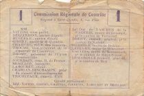Francia 1 Franc - Unified Regional Bill - City of Lehaucourt