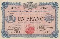 Francia 1 Franc - Vienne Chamber of Commerce - 08-07-1918 - Serial 112