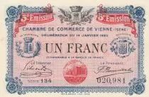 Francia 1 Franc - Vienne Chamber of Commerce - 14-01-1920 - Serial 134