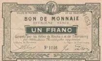 Francia 1 Franc - Ville -  Roubaix-Tourcoing  - 2&egrave;me s&eacute;rie