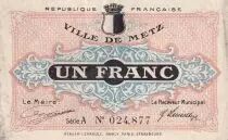 Francia 1 Franc - Ville de Metz - 1918