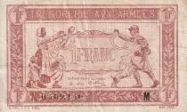 Francia 1 Franc - Woman and soldier -  1917 -  Serial M - F to VF - M.2