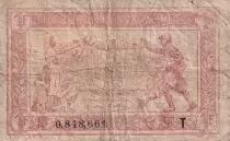 Francia 1 Franc - Woman and soldier -  1919 -  Serial T - VG to F - M.2