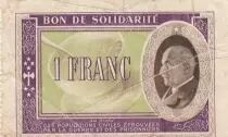 Francia 1 Franc 1941-1942 - F to VF - WWII - Serial K