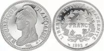 Francia 1 Franc 200 years of the French Republic - 1992 - Piefort - Silver - without boxe and certificate