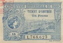 Francia 1-franc banknote for the Paris World\'s Fair?1900?valid as an admission ticket to the Olympic Games