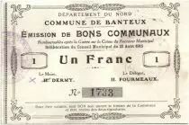 Francia 1 Franc Banteux City - 1915