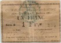 Francia 1 Franc Brunemont City - 1914