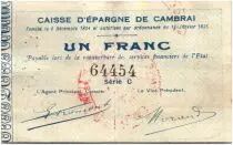 Francia 1 Franc Cambrai Caisse d&acute;Epargne