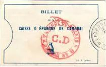 Francia 1 Franc Cambrai Caisse d&acute;Epargne