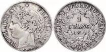 Francia 1 Franc Ceres - 1895 A Paris - Silver