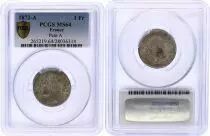 Francia 1 Franc Ceres - III e Republic - 1872 A Paris - PCGS MS 64