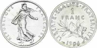 Francia 1 Franc Ceres - III e Republic -1871 A Paris