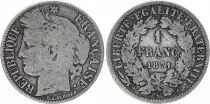 Francia 1 Franc Ceres - III e Republic -1871 A Paris
