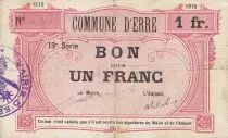 Francia 1 Franc Erre City - 1915