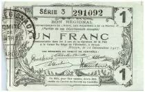 Francia 1 Franc Hirson Regional - 1917