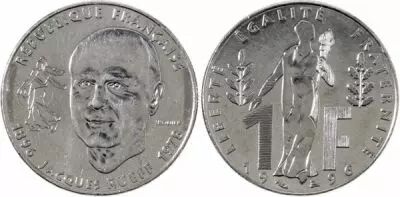 Francia 1 Franc Jacques Rueff - 1996