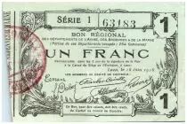Francia 1 Franc Laon R&eacute;gional - 1916