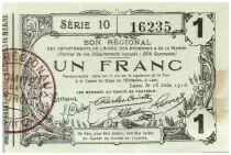 Francia 1 Franc Laon R&eacute;gional - 1916