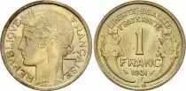 Francia 1 Franc Laureate head - 1931