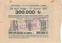 Francia 1 Franc Loterie Mutualit&eacute; Maternelle - 1905 - VF