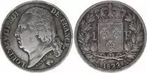 Francia 1 Franc Louis XVIII - 1822 A Paris - Silver
