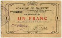 Francia 1 Franc Maissemy City - 1915