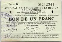 Francia 1 Franc Montm&eacute;dy S. des communes