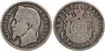 Francia 1 Franc Napoleon III - 1869 A Paris - Silver