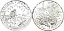 Francia 1 Franc Normandy Landing - 1993 - Silver - Proof - without boxe and certificate