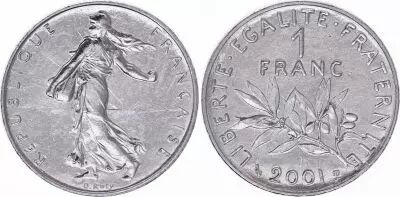 Francia 1 Franc Seed Sower - 2001 - UNC