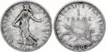 Francia 1 Franc Semeuse - 1907