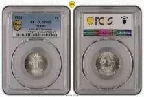 Francia 1 Franc Semeuse - 1920 - PCGS MS65