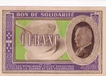 Francia 1 Franc Solidarity Bond - 1941-1942 - Serial F
