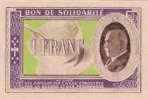 Francia 1 Franc Solidarity Bond - 1941-1942 - Serial K