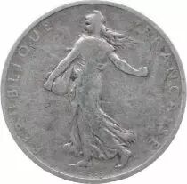 Francia 1 Franc Woman sowing seed - 1899