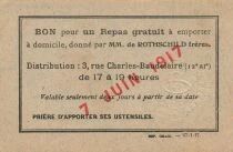 Francia 1 Free Lunch - given by de Rothschild brothers - 07-06-1917
