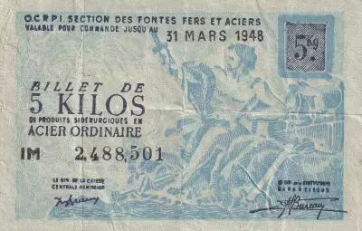 Francia 1 Kilo de T�le Mince - Section des Fontes Fers et Aciers
