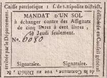 Francia 1 Sol - Gard - Saint-Hyppolite-du-Fort - 1792 - SPL