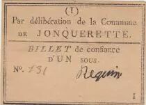 Francia 1 sous - Vaucluse - Jonquerette - Fake - 1792